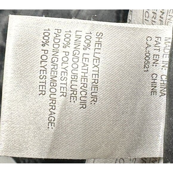 Sequence Womens Leather Jacket Lined Pockets Collar Full Zip Black Size 16 - Picture 14 of 16